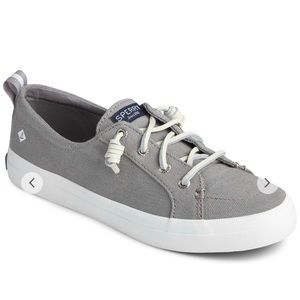 Grey Sperry boat shoes